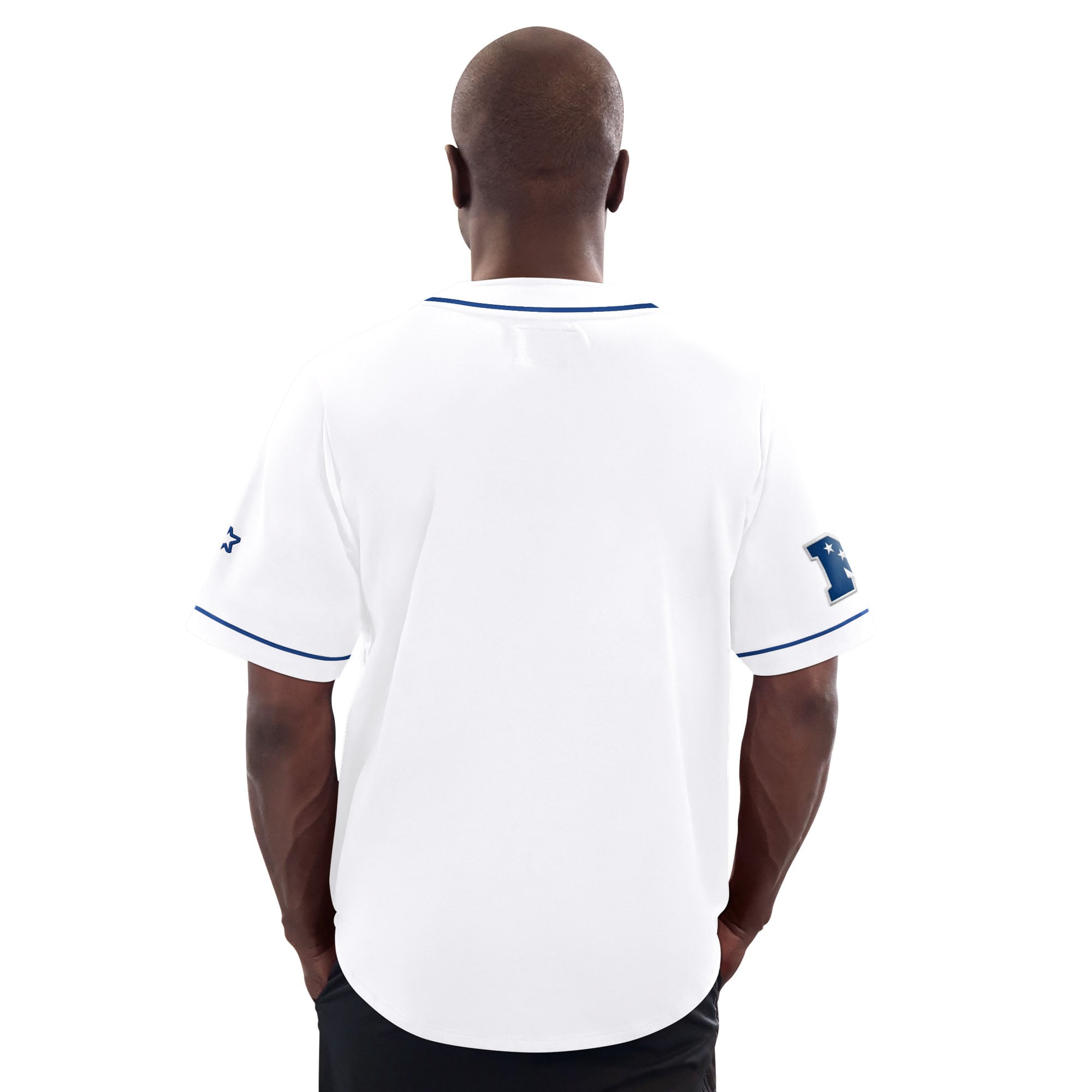 Men's Starter  White Los Angeles Rams Relay Full-Button Baseball Jersey